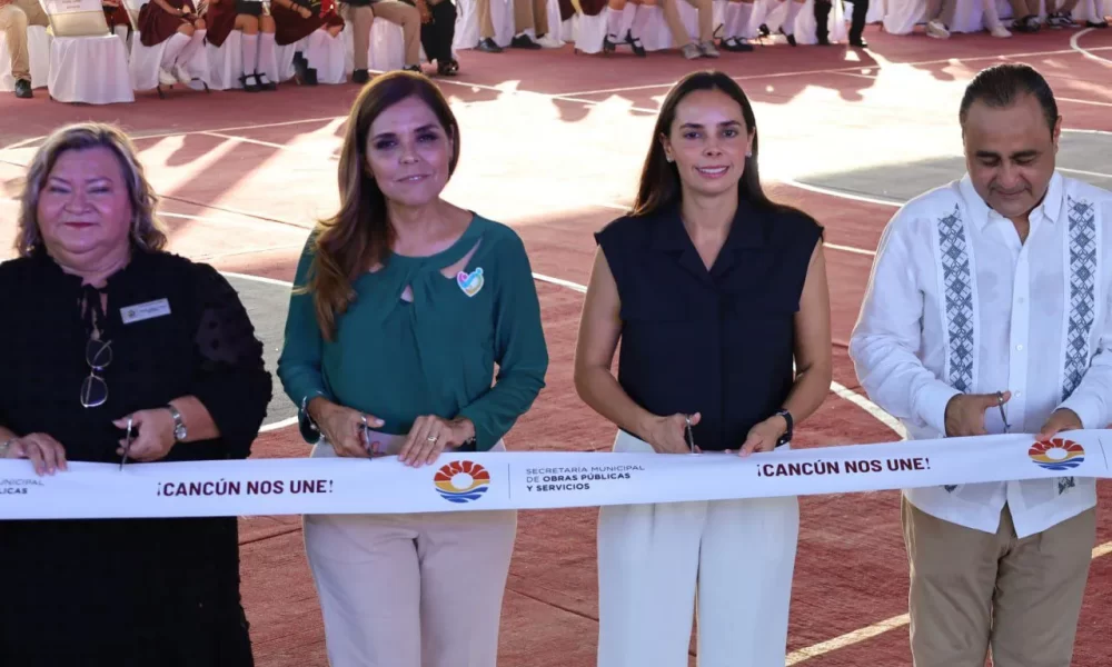 Mejora Ana Paty Peralta infraestructura educativa en Cancún