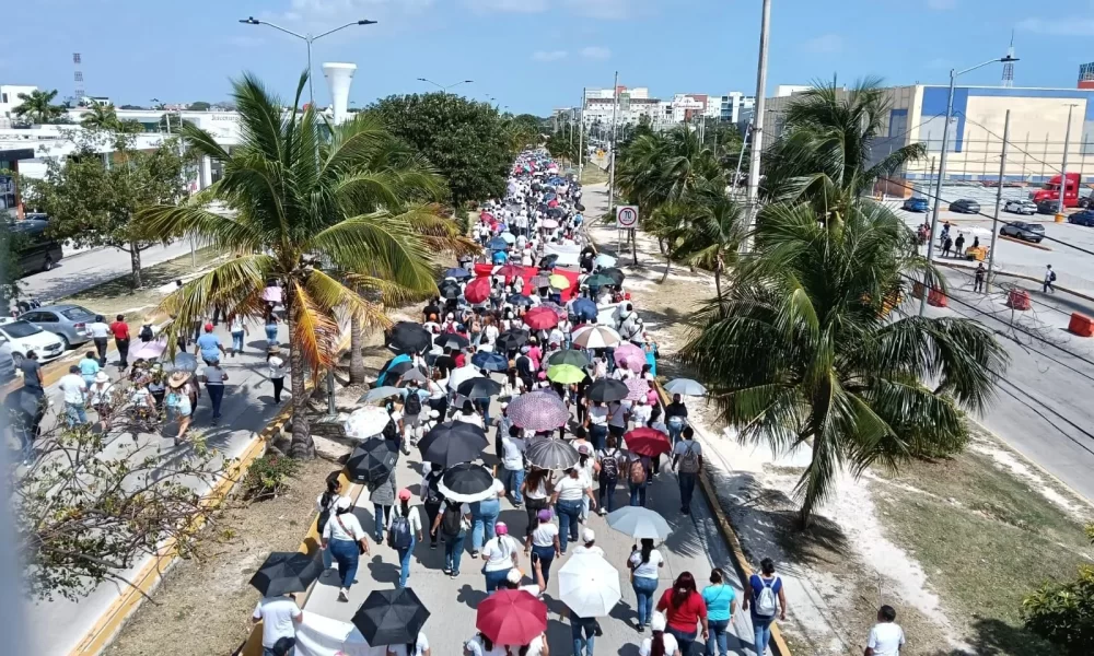 Maestros de Quintana Roo se unen a protesta nacional contra la Ley del ...