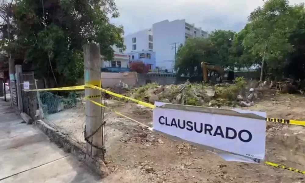 Clausuran obra en predio de Playa del Carmen por tala ilegal